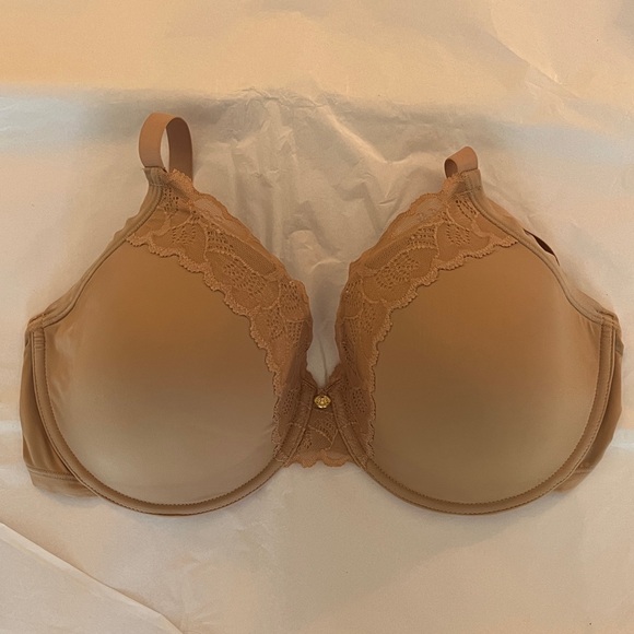 Natori Other - Natori Refined Contour Underwire Bra Nude 34DD Full Coverage Lace Trim EUC